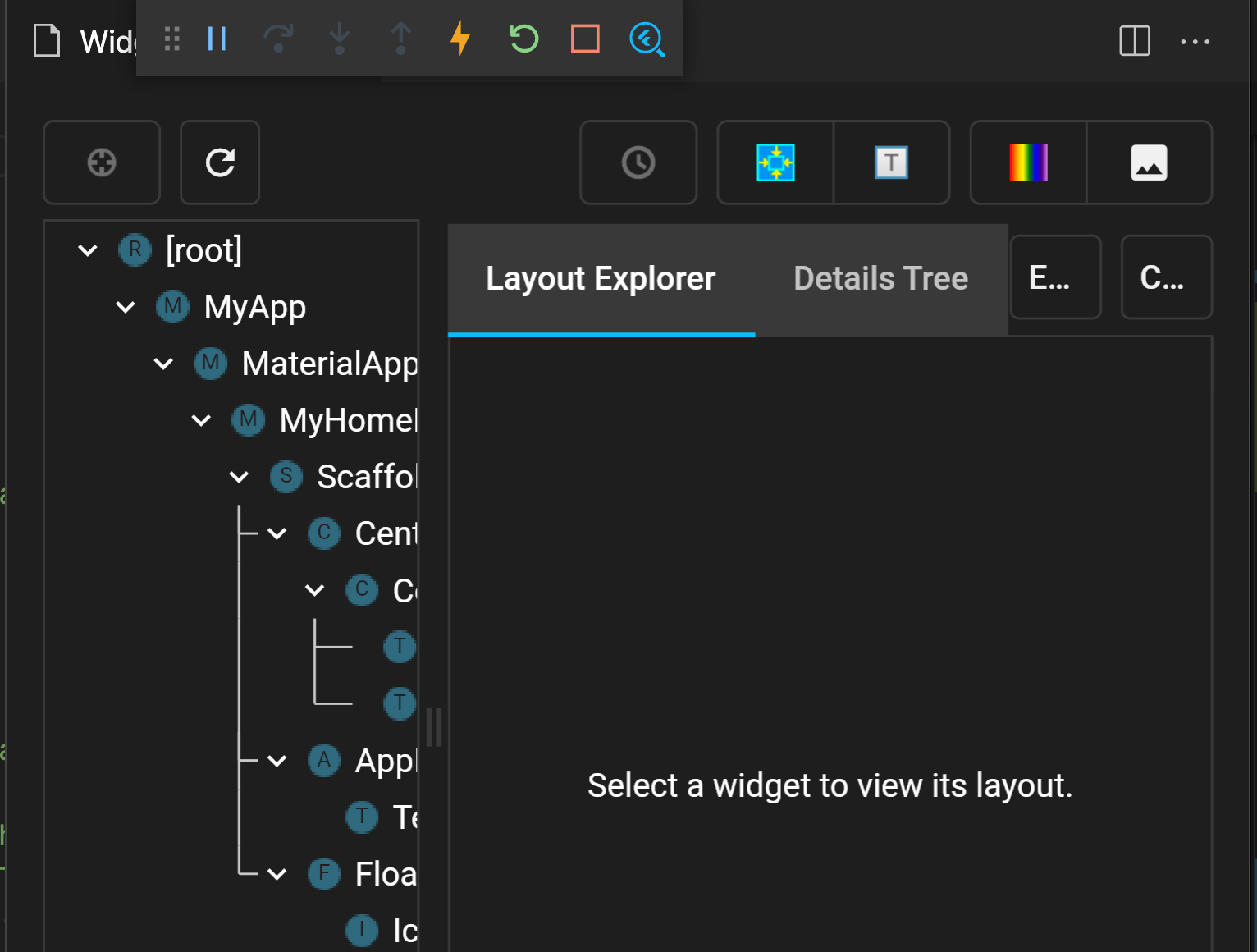 widget inspector