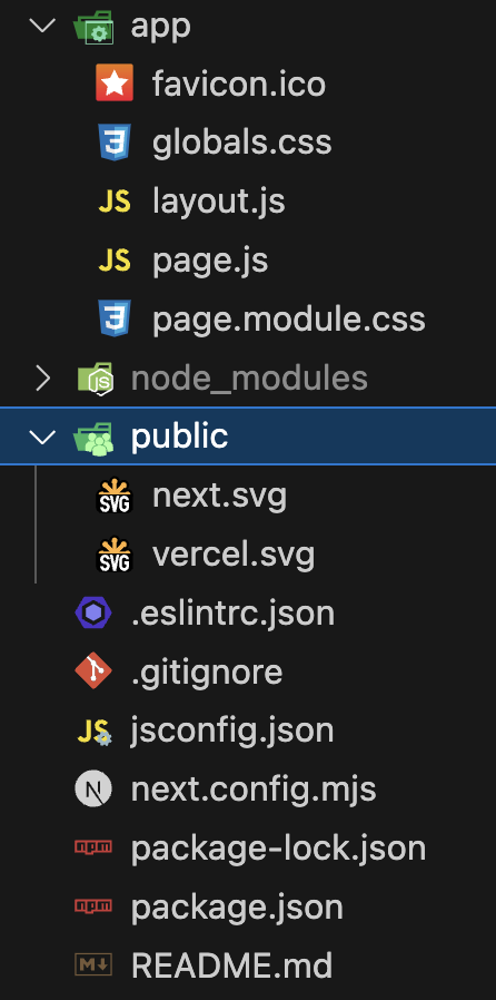 nextjs default project structure